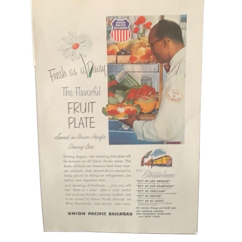 Vintage 1953 Union Pacific Fresh As A Daisy Ad Advertisement